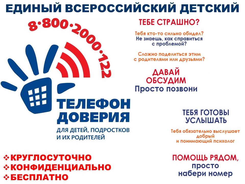  Телефоны  доверия, служб экстренного реагирования, консультационных центров, оказывающих консультативно-психологическую помощь в сложной жизненной ситуации несовершеннолетним  и их родителям